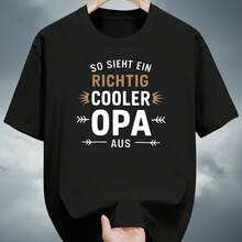 Super Cool Grandpa Print T-Shirt For Men And Women, Casual Streetwear, Vintage Style, Father's Day Or Birthday Gift - 彩色 - 查看 1