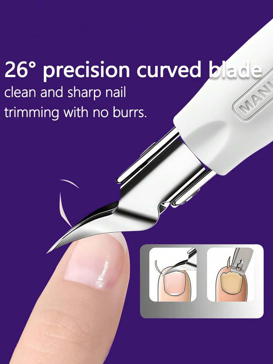 Set Gunting Kuku Ujung Miring Ultra Tajam 2/1 buah, Desain Anti-Percikan, Cocok untuk Kuku Tebal dan Kuku Kaki, Dirancang Khusus untuk Perawatan Kaki, Gunting Kuku Ujung Miring, Gunting Kuku - MultiWarna - View 1