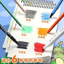1pc A4 Thickened Drawing Sketchbook, Blank Doodle Painting Book For Learning Hand Drawing And Art, Spiral Bound Drawing Pad For Markers, Colored Pencils And Oil Pastels, No Fluorescent Agent, Thick Non-Bleed Paper With Built-In Backing Board, Art Doodle Sketchbook - Multiple Styles - View 2