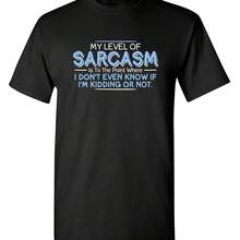 Nivel de sarcasmo, no sé, si estoy cazando, camisetas divertidas, novedad, camisetas groseras, camiseta sarcástica para hombre, 100% algodón - Multicolor - Ver 1
