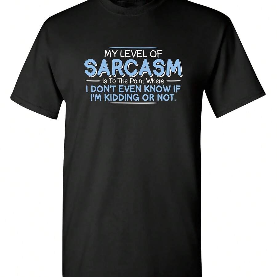 Nivel de sarcasmo, no sé, si estoy cazando, camisetas divertidas, novedad, camisetas groseras, camiseta sarcástica para hombre, 100% algodón - Multicolor - Ver 1