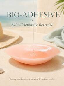 2 cặp áo ngực dán tàng hình chống nước cho nữ, áo ngực nâng ngực silicon tái sử dụng có kẹp trước, dùng cho váy hở lưng & không dây, trang phục đi biển nghỉ dưỡng - Màu be - Xem 4