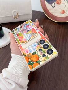 1pc White TPU Summer Beach Collage Pattern Full Coverage Shockproof Phone Case And 1pc Summer Beach Collage Pattern White Adhesive Card Holder, New 2-In-1 Full Coverage Protection Dustproof Waterproof Soft Shell Suitable For Versatile Phone Case/Card Holder Phone Case/Fun Phone Case/Android Phone Case/Suitable For Galaxy S26 S25 S24 S23 S22 S21 S20 Plus Ultra FE Case/Galaxy A56 A55 A54 4G 5G Case - Multicolor - View 5