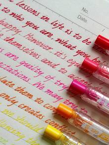 1/3/6/12/18 buah Pulpen Gel 0,5 mm - Halus, mekanisme tarik yang nyaman, dan ujung pena yang lembut sehingga menghasilkan tulisan yang sempurna. Sangat cocok untuk mencatat di kelas atau rapat, membuat jurnal, mencoret-coret, membuat sketsa, dan kaligrafi. Juga sempurna untuk keperluan sekolah dan belanja perlengkapan sekolah. - A - View 8