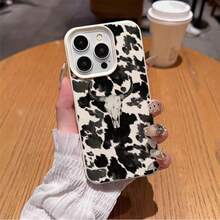 1個 TPU 黑白牛紋牛頭骨西式風格手機殼，適用於 iPhone 17 Pro Max/17/16 Pro Max/15/13/12/11/S20 FE/A15/S24/A55/Note 11/Note 12/Note 13 Pro，全包覆防震軟保護套 - 白色 - 查看 5