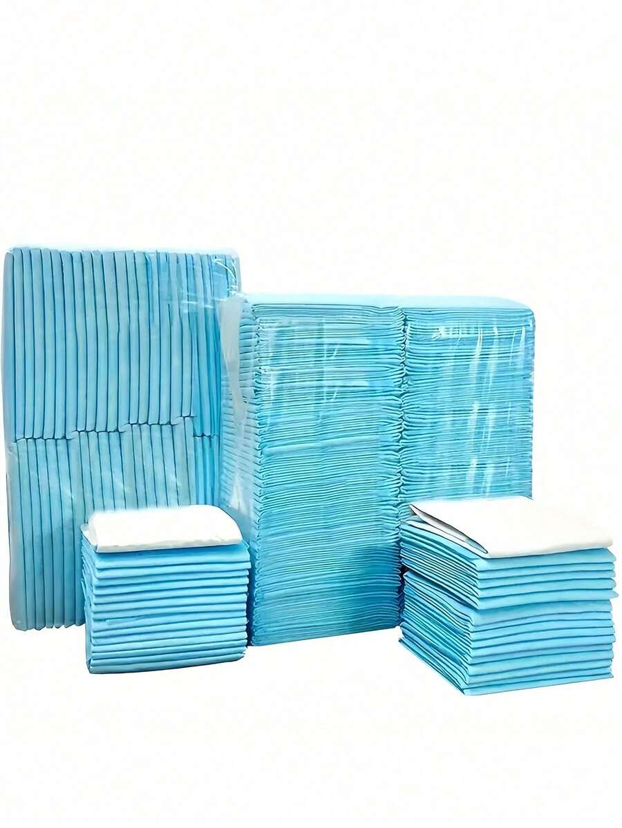 100/50/40/20 piezas Almohadillas desechables súper absorbentes para orina de perro, almohadillas de entrenamiento para mascotas con control de olores, pañales para gatos & perros, alfombrillas absorbentes para perros, almohadillas transpirables a prueba de fugas, suministros de limpieza para mascotas gatos & perros - Celeste - Ver 1