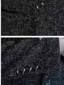 Men's Fashion Business Commute Single-Breasted Suit Jacket - Black - View 4