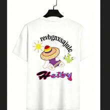 Unisex T-Shirts, Tops, Men's T-Shirts, Women's T-Shirts, Printed T-Shirts, Short-Sleeved T-Shirts, Modern And Casual. - 白色 - 查看 1