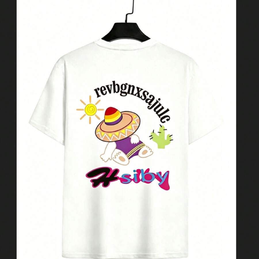 Unisex T-Shirts, Tops, Men's T-Shirts, Women's T-Shirts, Printed T-Shirts, Short-Sleeved T-Shirts, Modern And Casual. - 白色 - 查看 1