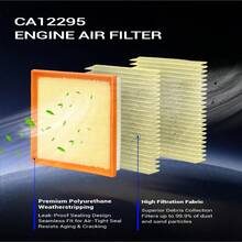 TRTY CA12295 引擎進氣濾清器,冷空氣濾清器替換件 GP295,OE:16546-AA16A。適用於 Subaru Crosstrek、Forester、Outback、Impreza、Ascent、Legacy、WRX、Outlander PHEV 汽車零件,適用於部分 2017-2025 年式硬式扁平濾清器,亦是理想的節日與生日禮物 - CA12295引擎進氣濾清器 - 查看 5