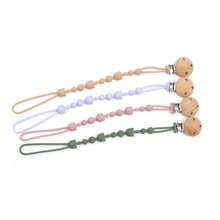 4pcs Universal Silicone Pacifier Clips With 4 Clips, Anti-Drop Chain, Practical Accessory For Newborns - Multicolor - View 13
