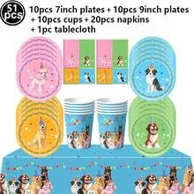 Suministros para Fiesta de Cumpleaños de Perros, Vajilla de Papel para Mascotas, Pancarta de Feliz Cumpleaños para Perros, Decoración de Pasteles con Globos, Decoración para Fiestas Temáticas de Cachorros - 18 globos - Ver 13