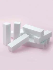 10piezas/30piezas/50piezas Bloques de esponja profesional para arte de uñas, herramienta multifuncional para el cuidado de las uñas, integra molienda, modelado, pulido y brillo, crea fácilmente efectos de arte de uñas de calidad de salón. Diseño de cuatro caras con diferentes granos de lija, se puede seleccionar según las necesidades: superficie gruesa para modelar las uñas, eliminar los bordes de piel muerta - Blanco - Ver 7