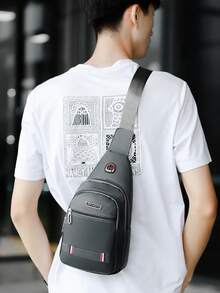 Bolso de pecho de cincha minimalista, diseño ligero y de alivio de presión, almacenamiento de múltiples bolsillos, versátil para desplazamientos diarios y actividades al aire libre - Multicolor - Ver 7