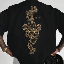Future Samurai T-Shirt For Men And Women, Y2K Oversized Casual Streetwear, Vintage Cotton T-Shirt, Harajuku Short-Sleeved Round-Neck Summer Tops - 彩色 - 查看 1