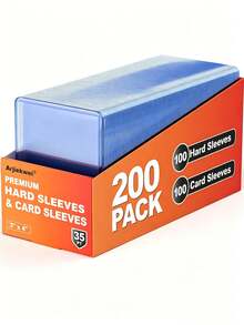 100/50pcs Hard Plastic Card Sleeves, Arjiekwei 3"X 4" Baseball Card Protective Plastic Sleeves, Premium Card Sleeves, Suitable For Sports Trading Cards, Baseball Cards, Football Cards, Game Cards, Back To School Season - A - View 7