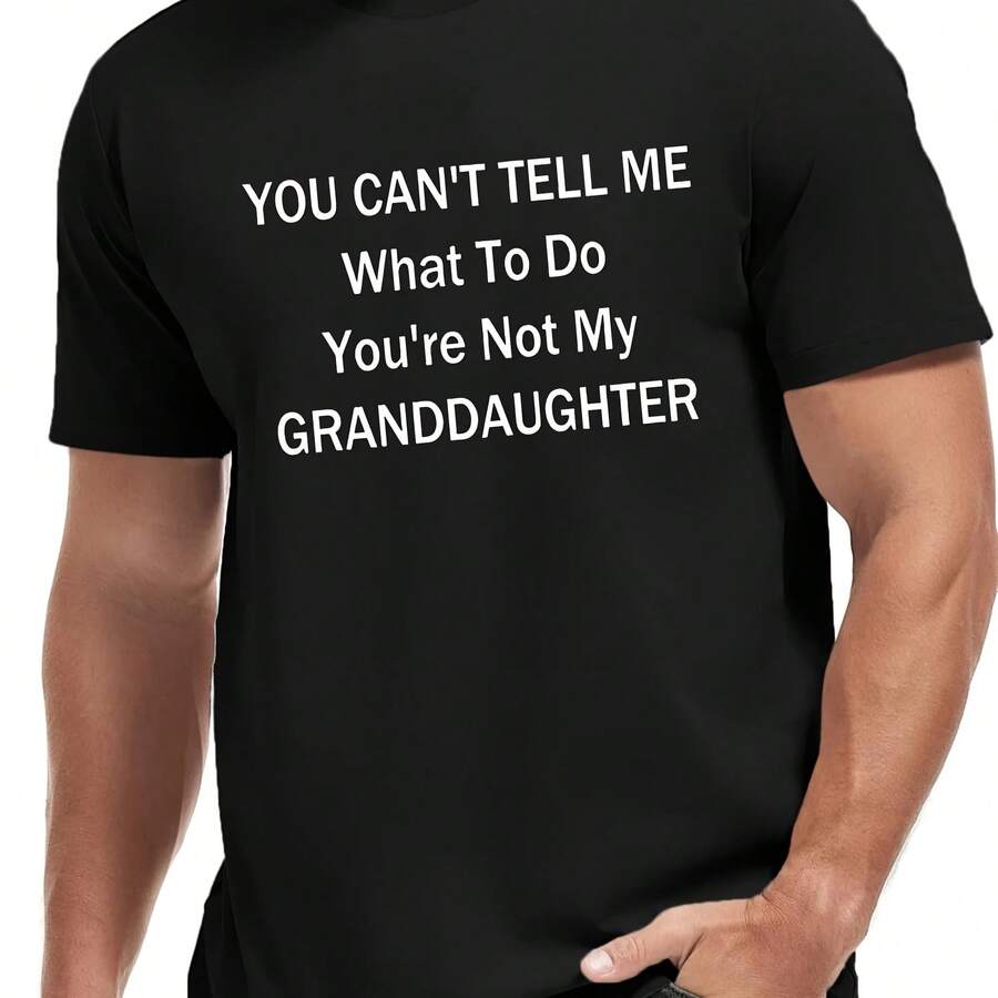 You Can't Tell Me - Camiseta estampada de manga corta con cuello redondo para hombre, versión regular, informal, para vacaciones de primaveraverano - Multicolor - Ver 1