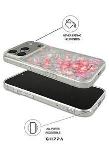 GIIPPA 1個貝殼圖案底座搭配蝴蝶與花卉設計，Phone 17 Pro Max 手機殼，相容於 Phone 16 Pro Max、15 Pro Max、14 Pro Max，韓系高端時尚趣味手機殼，相容於 11/12/13/14/15/16 Pro Max Plus，優雅設計適合男女，聖誕節、情人節、復活節、婚禮季和生日送女友的完美禮物！ - 彩色 - 查看 3
