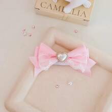Clip BB hecho a mano para mascotas, Clip para el pelo, diadema con lazo para gato de pelo largo, decoración de corazón rosa para perros Malzis, accesorios para perros pequeños - 11 - Ver 7