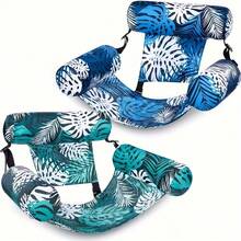 1 pieza Silla flotante con diseño de hojas - Flotador inflable para adultos, flotador de playa portátil de verano para lago, playa y fiesta en la piscina - Multicolor - Ver 12