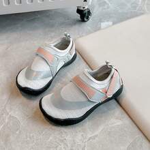 Children's Mesh Breathable Sports Shoes, Lightweight Quick-Dry Soft Sole, Hook & Loop Slip-On, Versatile Outdoor Beach & Stream Shoes - Grey - View 4