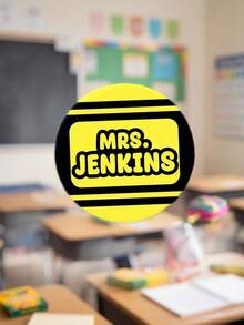1pc Personalized Teacher Name Acrylic Coaster, Custom Round Coffee Cup Mat, Desk Decor, Teacher Appreciation And Back To School Gift,Classroom Desk Decor - Multicolor - View 9