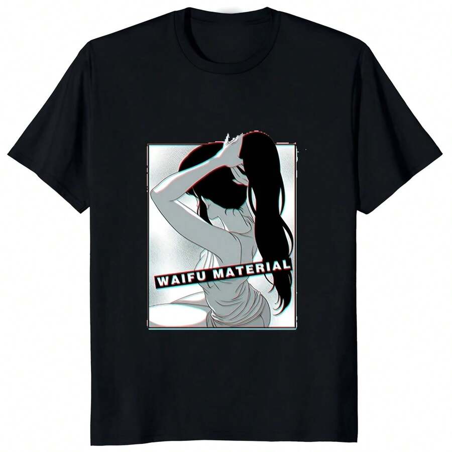 -Japanese Anime Printed T-Shirts For Men And Women, Comfortable, Breathable, Casual Streetwear, Hipster, Hip Hop, Otaku - 彩色 - 查看 1