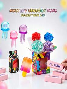 3 Draws Lucky Surprise Squishy Toys, Elegant Gift Style Assorted Random Design Portable Stress Relief Blind Bag, Entertainment Collectible Toy With Independent Odds For Each Pull, Great For Birthday Party Favors Easter Mother's Day Thanksgiving Gift - Random - View 9