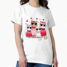 Unisex Black Casual T-Shirt 100% Cotton Printed Short Sleeve (Regular Fit) (112) - 白色 38 - 查看 1