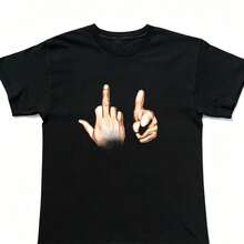 Camiseta Retro Vintage de Manga Corta con el Mismo Estilo de ASAP Rocky para Hombre (Cantante de Hip Hop) - Multicolor - Ver 1