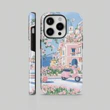 Coquette Italian Summer Phone Case: Pink Italian Coast Resistant - 圖片1Pcs - 查看 1