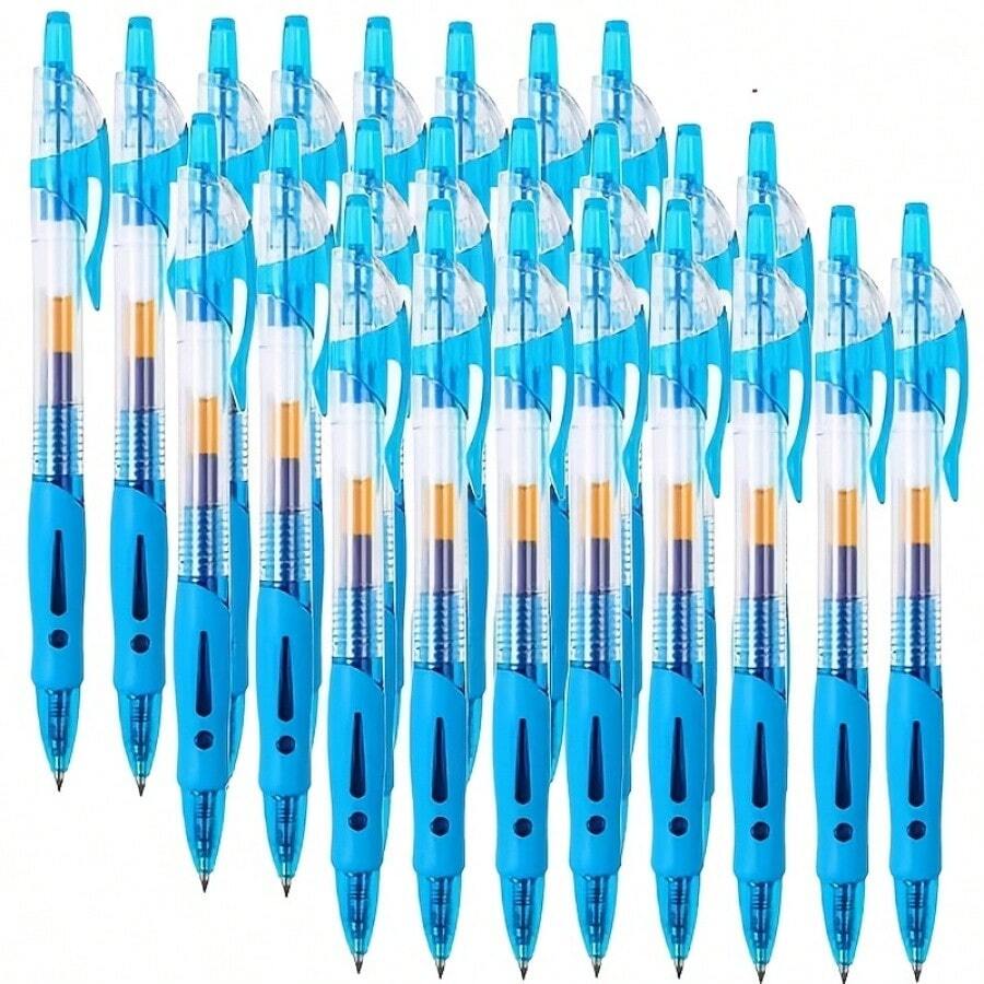 6pcs Large Capacity Ballpoint Pen Set, 0.5mm Fine Tip, Blue Ink, Comfortable Grip, Quick Drying, Smooth Writing, Perfect For Note-Taking And Writing, Ideal Office And School Supplies - Ballpoint Pen - View 1