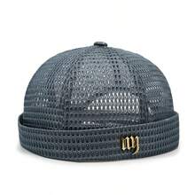 European And American Style Large Grid Mesh Breathable Brimless Skull Cap Outdoor Casual Hip-Hop Hat Unisex Dandy Landlord Tang Hat - A - View 8