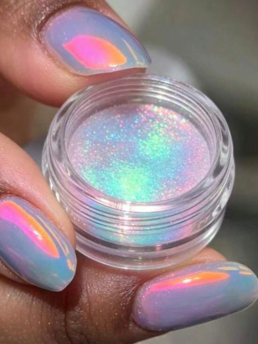 Rose Red Aurora Magic Mirror Powder Nail Glitter Pigment Effect, Used For Nail Art Decoration And Manicure Design - Multicolor - View 1