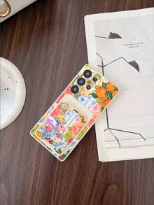 1pc White TPU Summer Beach Collage Pattern Full Coverage Shockproof Phone Case And 1pc Summer Beach Collage Pattern White Adhesive Card Holder, New 2-In-1 Full Coverage Protection Dustproof Waterproof Soft Shell Suitable For Versatile Phone Case/Card Holder Phone Case/Fun Phone Case/Android Phone Case/Suitable For Galaxy S26 S25 S24 S23 S22 S21 S20 Plus Ultra FE Case/Galaxy A56 A55 A54 4G 5G Case - Multicolor - View 2