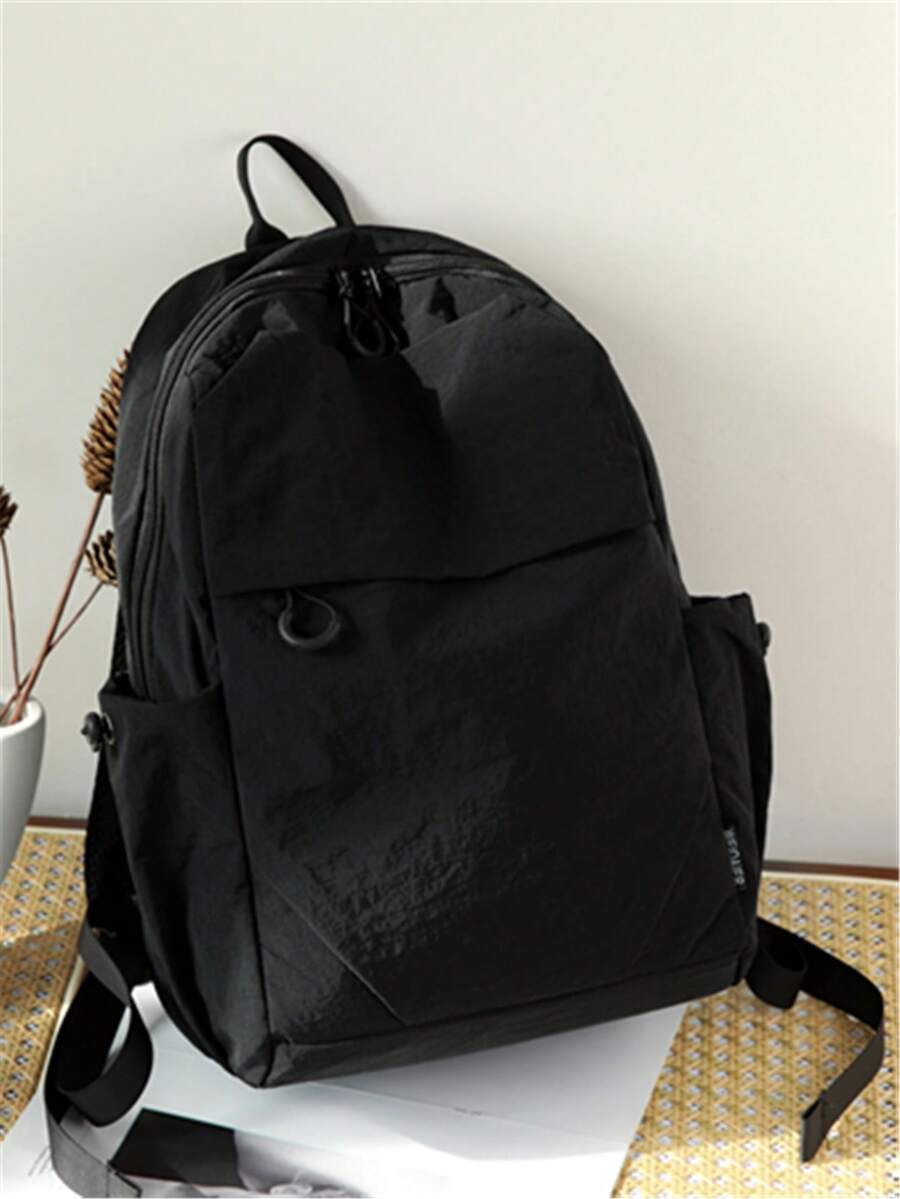 Minimalist Casual Men's Backpack,Y2k - Black - View 1