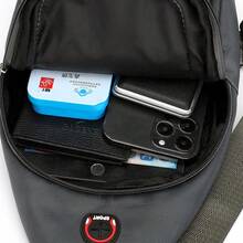 Bolso de pecho de cincha minimalista, diseño ligero y de alivio de presión, almacenamiento de múltiples bolsillos, versátil para desplazamientos diarios y actividades al aire libre - Multicolor - Ver 5