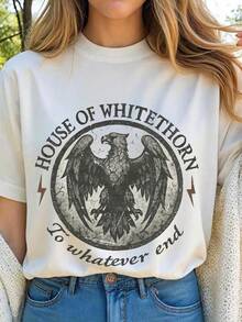 Camiseta Rowan Whitehorn – Mercancía con licencia de Sarah J. Maas, Camiseta de "The Glass Throne", Regalo para los fans de Terrason, Crescent City - Blanco - Ver 1