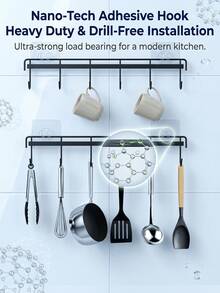 6pcs/1pc Multi-Function Combination Hooks - Heavy Duty No-Drill Wall Hooks - Powerful Multi-Function Storage Hooks, Suitable For Home, Bathroom And Kitchen - Kitchen Hooks, Kitchen Racks, Kitchen Supplies, Room Decor, Bedroom Decor, Bathroom Accessories - View 3