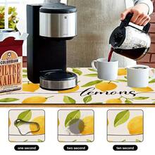 1pc Dish Drying Mat, Coffee Machine Mat, Watercolor Lemon Branch & Leaf Print Polyester Fiber Absorbent Mat, Durable Water-Absorbing, Suitable For Dining Table, Cafe And Other Scenes, Multi-Purpose Drainage Mat, Home Gift, Tabletop Decor - XYLSD-501 - View 10