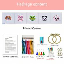 Zero-Based DIY Cross Stitch Keychain 5pcs Set, Cute Pixel Animal Pendant Material Kit, Stress Relief Handmade Children's Gift - Multicolor - View 4