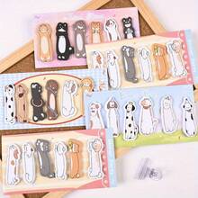 180pcs Kawaii Cartoon Pet Long Strip Sticky Notes, Multifunctional Writeable Memo Pads, Cute Stationery DIY Decor For Planner Journal Office Bookmark Tag School Supplies - 180 Sheets - View 5