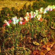 Lampu Kupu-kupu Serat Optik Bertenaga Surya, Lampu Tiang Taman LED, Cocok untuk Dekorasi Halloween dan Natal di Teras dan Jalan Setapak Luar Ruangan - Lentera - View 4