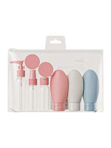 Juego de botellas recargables para viaje, spray, loción, champú, gel de ducha, tubo, envase de cosméticos vacío para líquidos, herramienta portátil de recarga - Multicolor - Ver 8