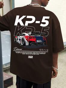 Camiseta de manga corta casual estampada para hombre KP5 Racing Passion Speed Dream - Nueva camiseta cómoda de cuello redondo para primavera/verano - Estilo cómodo y lavable aáquina - Negro - Ver 8