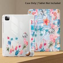 海龜與棕櫚樹圖案彩繪效果平板保護殼附支架，相容 Honor 8/9/10/X8/X8A/X9/X8Pro/X9Pro、MatePad SE 11"/MatePad 11"/11.5"、MatePad Pro、Apple 10th/11th Gen 2025 (A16)、Galaxy Tab A7/A9 及其他熱門機型 - 彩色 - 查看 6