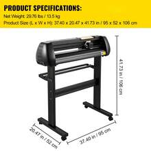 Vinyl Cutting Machine, Upgraded 28-Inch Paper Feed Cutting Plotter, Vinyl Printer With Adjustable Force And Speed, Powerful Stepper Motors, Windows-Compatible Signmaster Software - 28" Fuerza Y ​​velocidad Ajustables - View 11