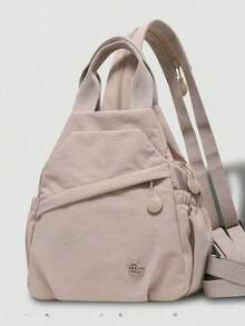 Anti-Theft Casual Multi-Compartment Nylon Backpack For Women; Multi-Functional Commuter Day Bag - Multicolor - View 8