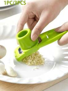 1pc/3pcs Multifunctional Garlic Crusher, Used For Grinding Ginger And Garlic - Multicolor - View 7