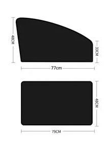 4pcs/Set Universal Car Sunshade, Summer Sun Protection, Foldable Magnetic Side Window Sun Visor, Front And Rear Window Sunshade, Car Accessories - A - View 4